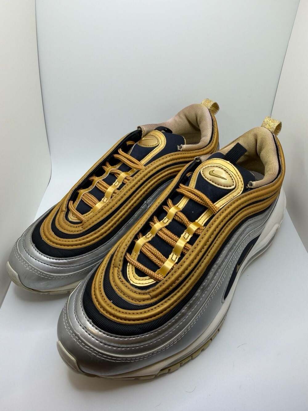 Nike Women's Air Max 97 SE Metallic Gold and Silver Sneakers